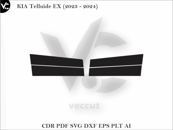KIA Telluide EX (2023 - 2024) Side Pillar Cutting Template