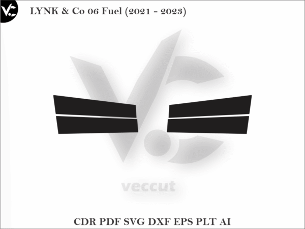 LYNK & Co 06 Fuel (2021 - 2023) Side Pillar Cutting Template