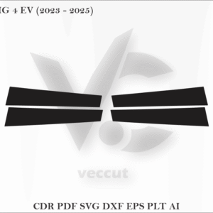 MG 4 EV (2023 - 2025) Side Pillar Cutting Template