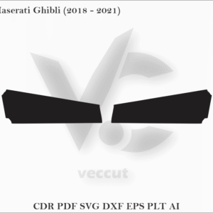 Maserati Ghibli (2018 - 2021) Side Pillar Cutting Template