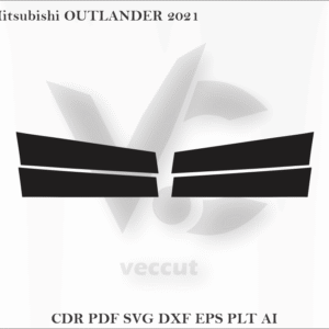 Mitsubishi OUTLANDER 2021 Side Pillar Cutting Template