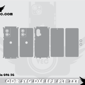 Motorola G96 5G Skin Cut Template Vector