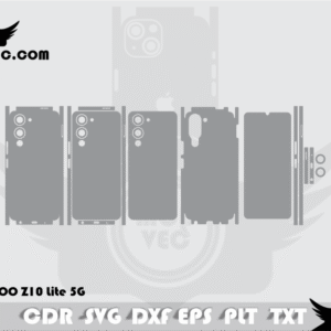 Vivo IQOO Z10 Lite 5G Skin Cut Template Vector