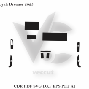 Voyah Dreaner 2025 Car Interior Wrap Cutting Template
