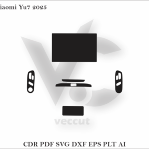 Xiaomi Yu7 2025 Car Interior Wrap Cutting Template