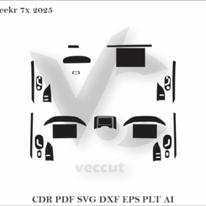 Zeekr 7x 2025 Car Interior Wrap Cutting Template