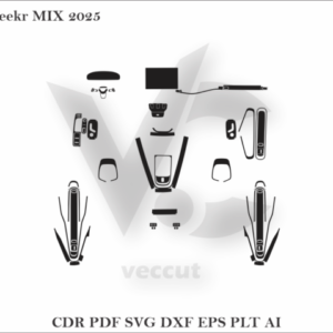 Zeekr MIX 2025 Car Interior Wrap Cutting Template